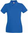 SS89 630300 Fruit of the Loom Lady-Fit Premium Cotton Piqué Polo Shirt Royal Blue colour image